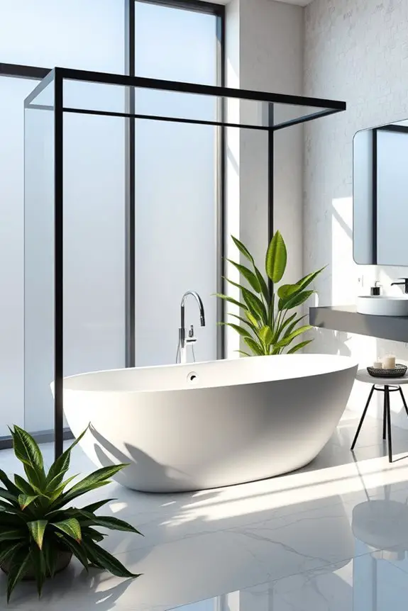 modern glass bathtub enclosures
