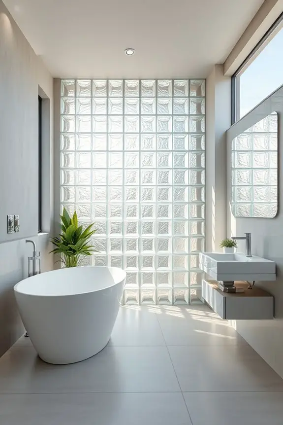 modern glass block dividers