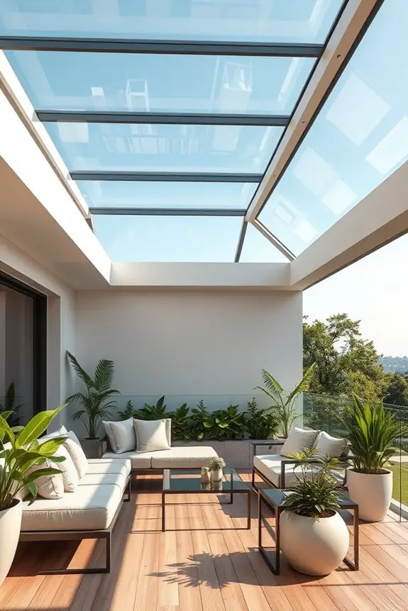 modern glass ceiling design