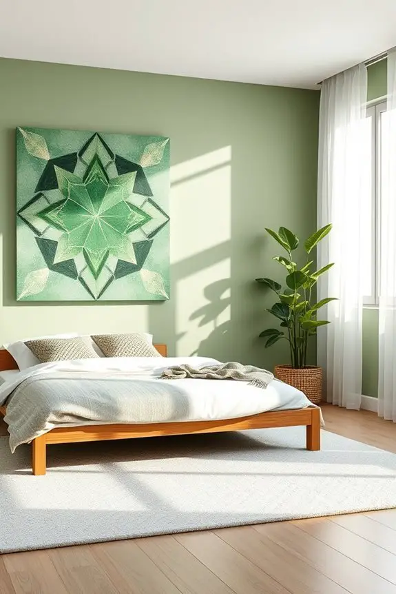 modern green geometric decor