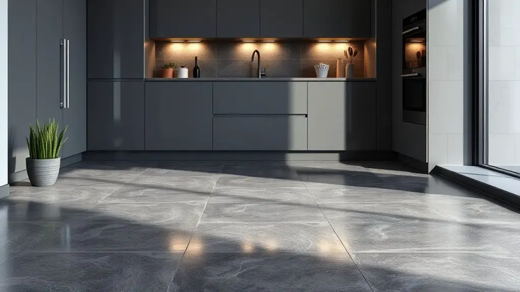 modern grey kitchen tiles
