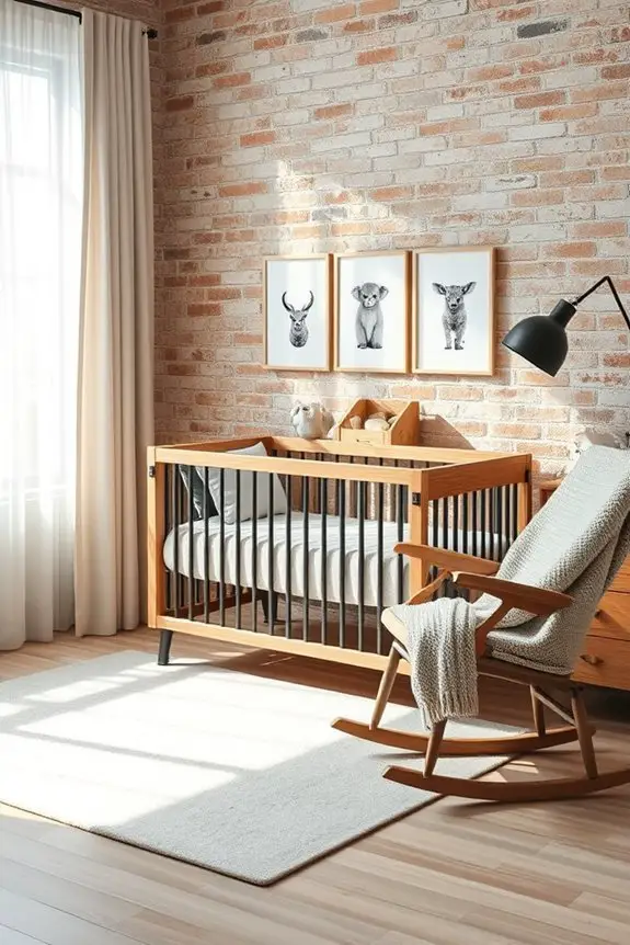 modern industrial baby decor