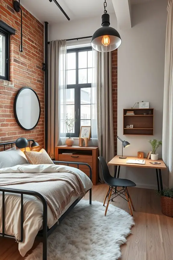 modern industrial bedroom decor