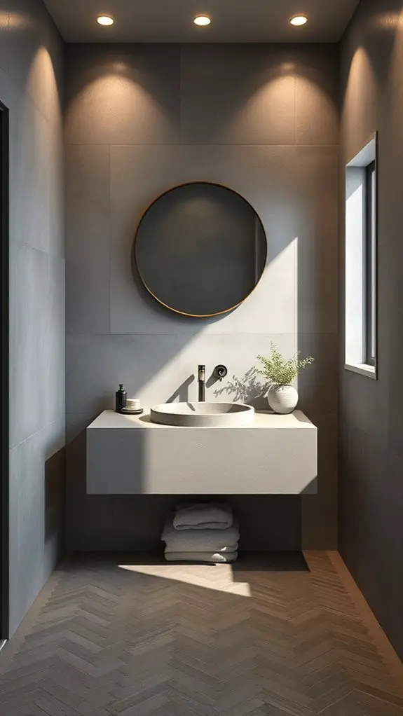 modern industrial concrete tiles