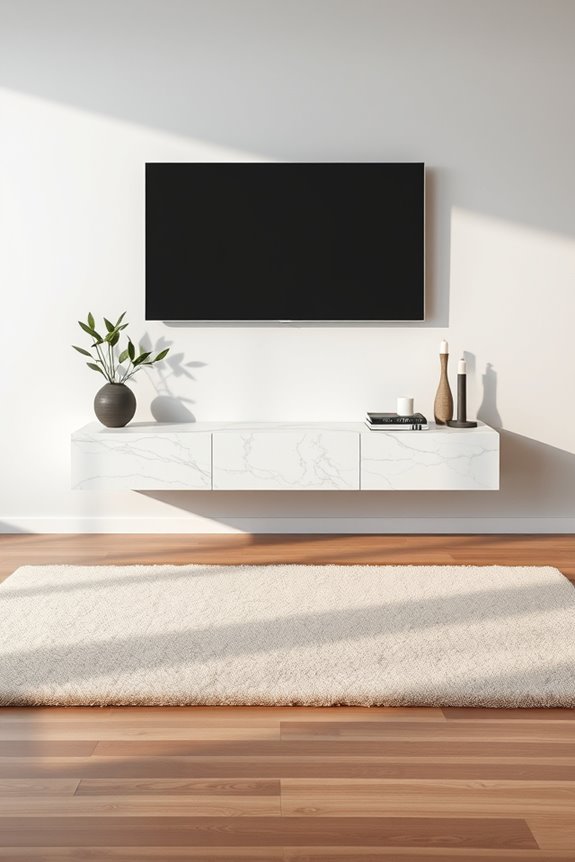 modern luxury floating stand