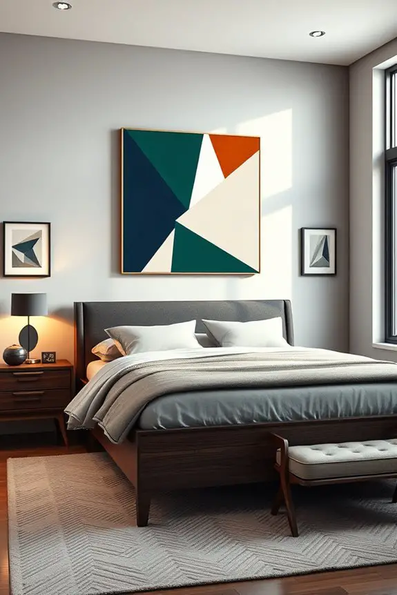 modern masculine geometric decor