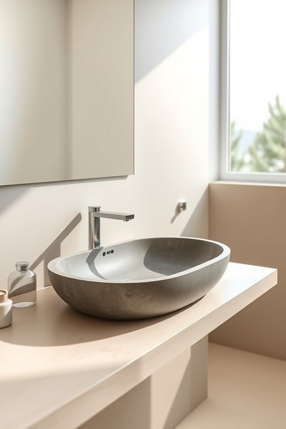modern minimalist concrete basins