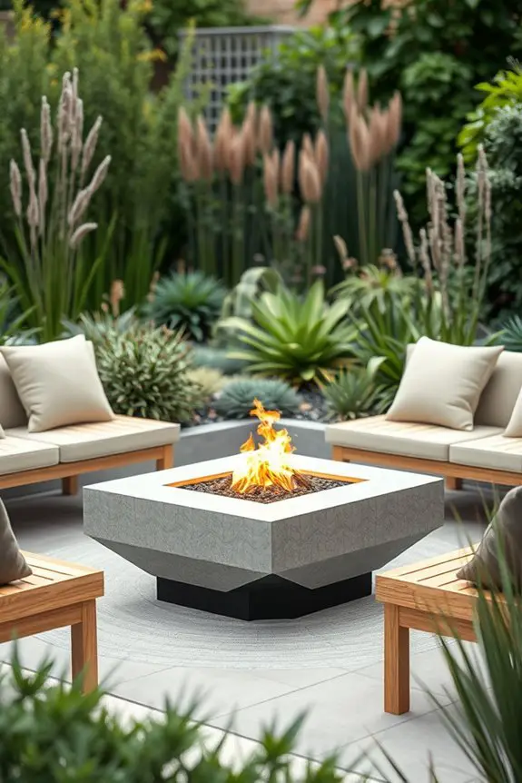 modern minimalist fire pit