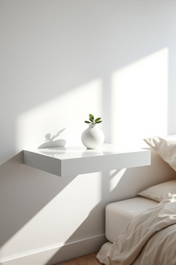 modern minimalist floating table