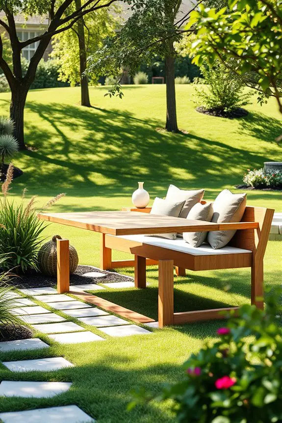 modern minimalist outdoor seating