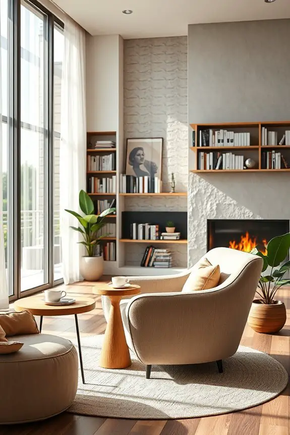 modern minimalist reading space