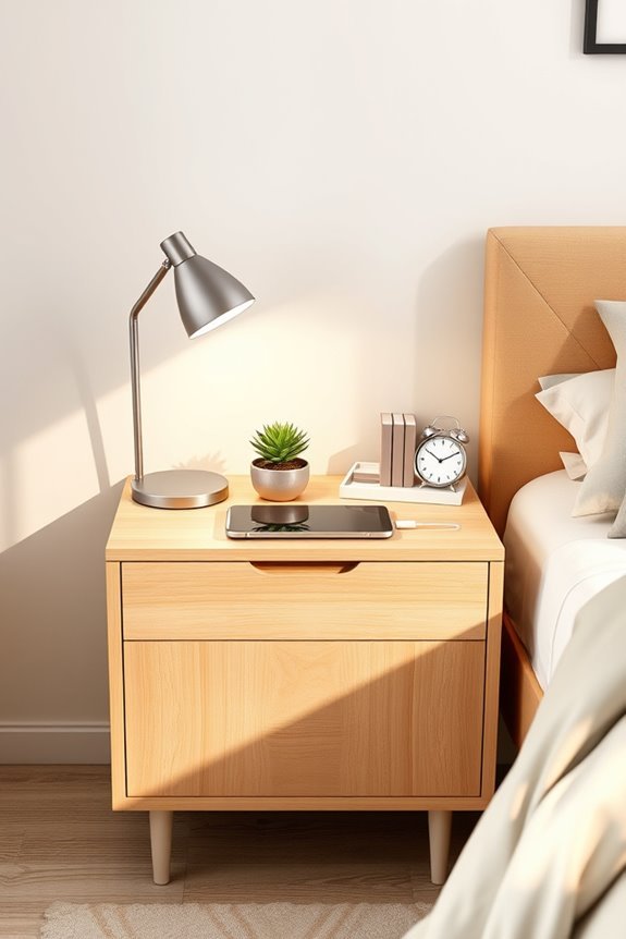 modern nightstands with charging