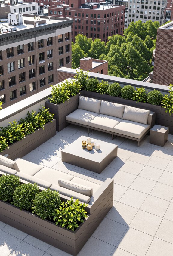 modern rooftop planter box oasis