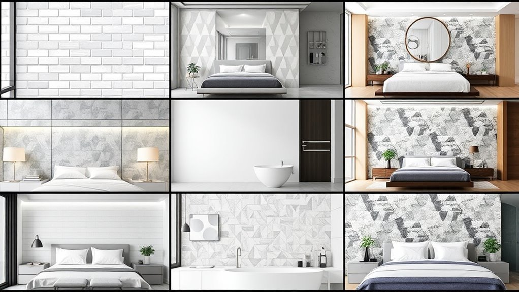 modern sleek bedroom tiles