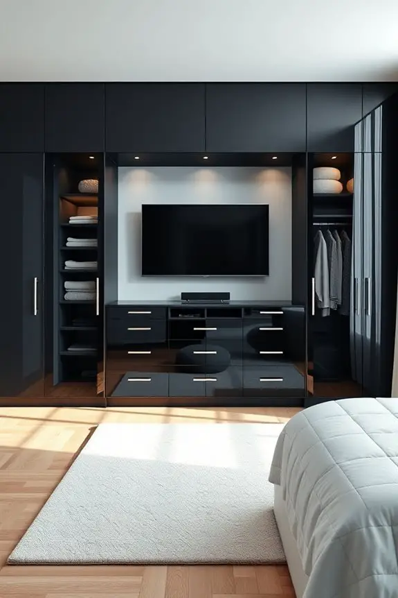 modern sleek closet design