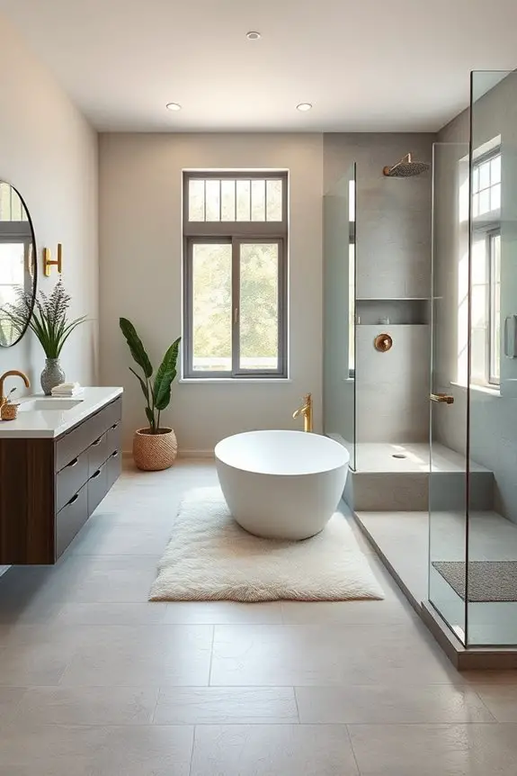 modern spa inspired bathroom retreat