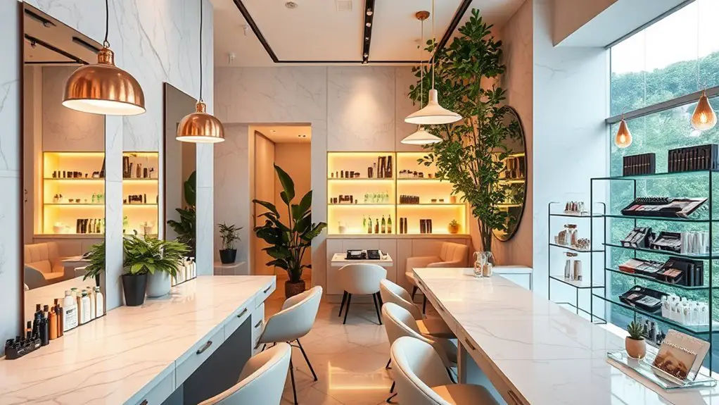 modern stylish beauty salon