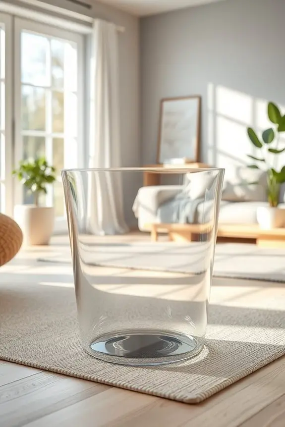 modern transparent acrylic bins