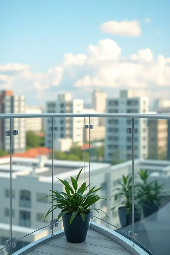 modern transparent acrylic railings