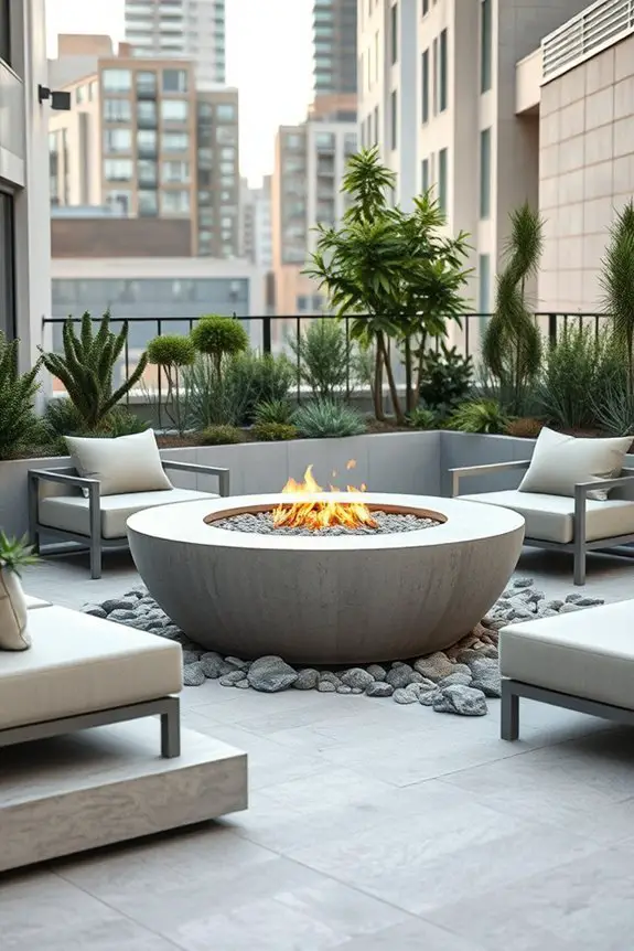 modern urban outdoor centerpiece