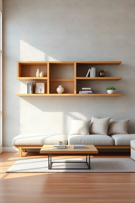 modern wall mounted bookshelves