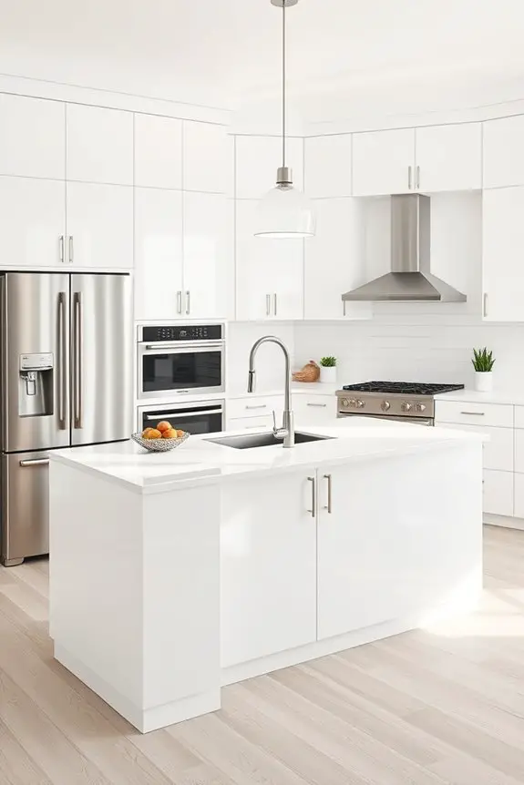 modern white stainless kitchen