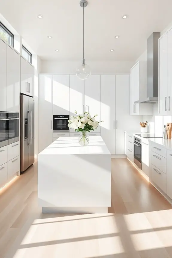 modern white tech kitchens