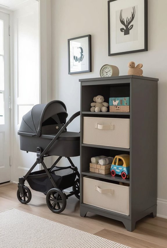 modular convertible stroller storage