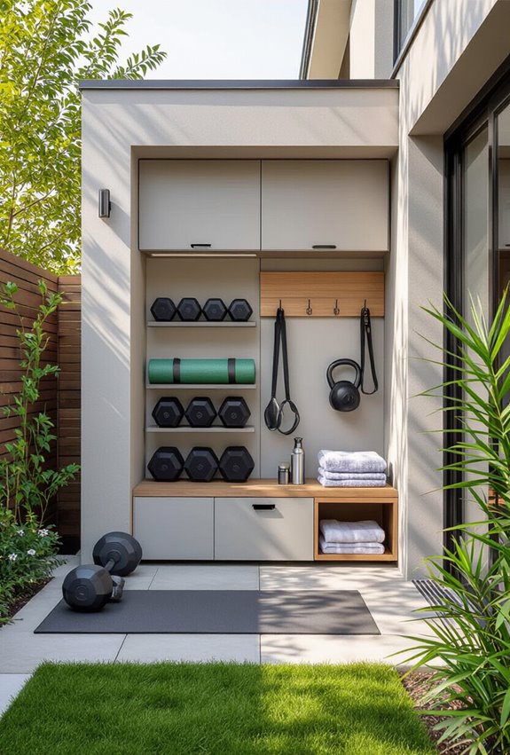 modular storage for workout gear