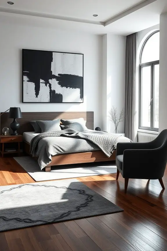 monochromatic art enhances decor