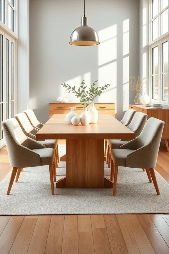 monochromatic dining room harmony