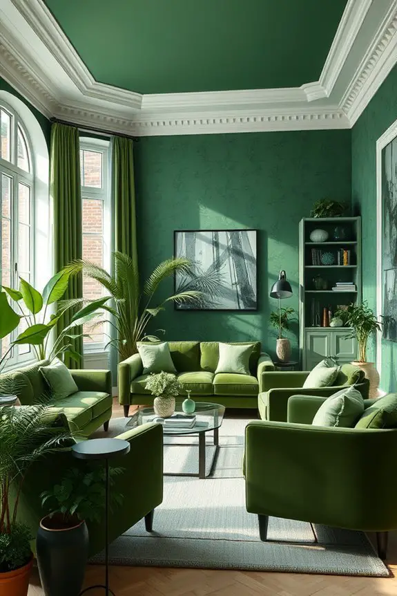 monochromatic green design harmony