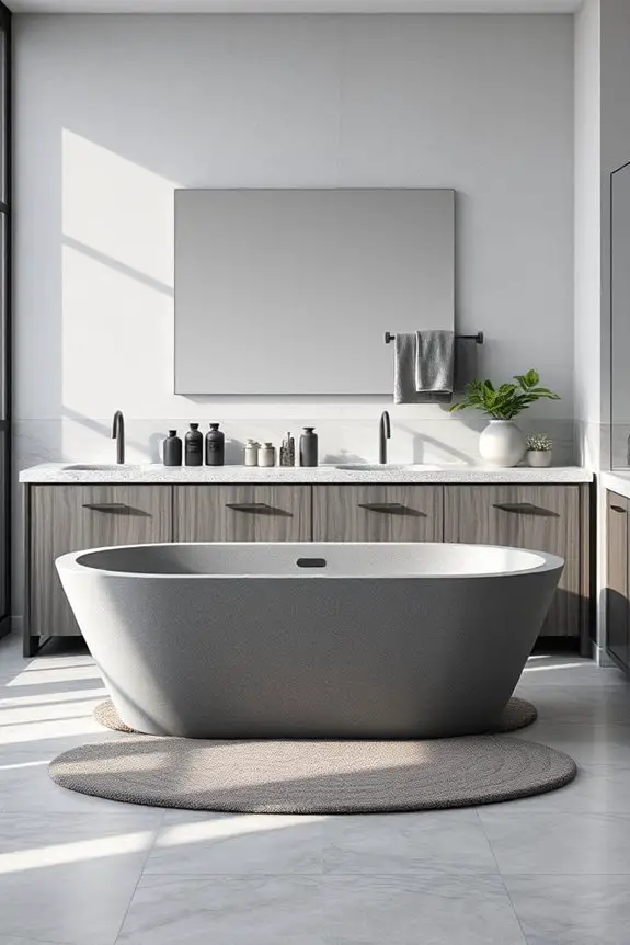 monochromatic grey bathroom elegance