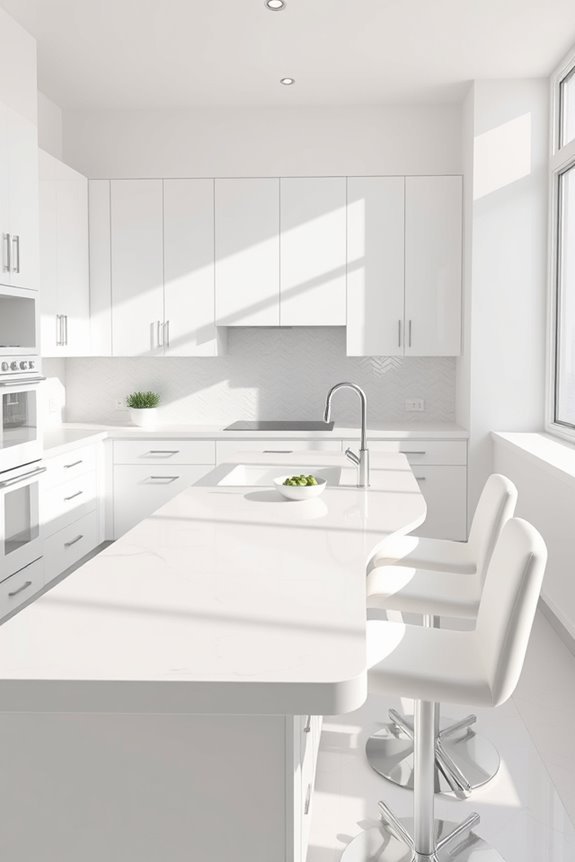monochromatic kitchen design elegance