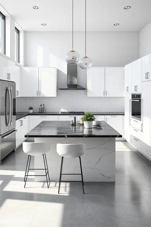 monochromatic kitchen design elegance