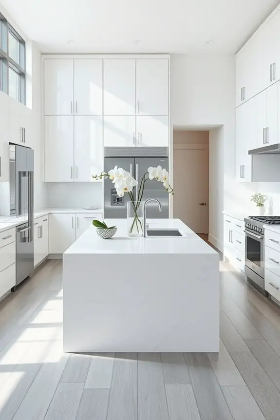 monochromatic kitchen design elegance