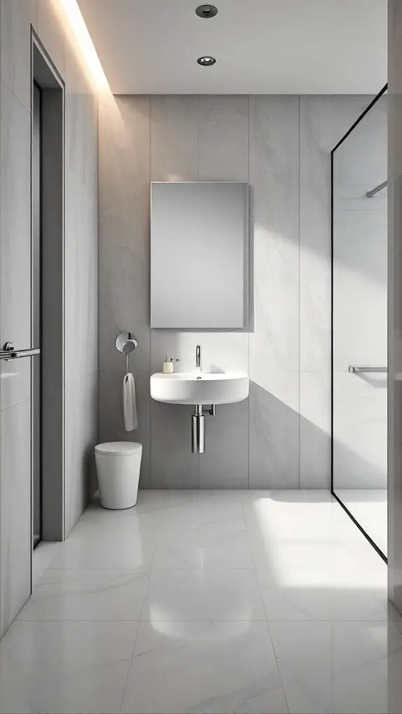 monochromatic washroom elegance achieved