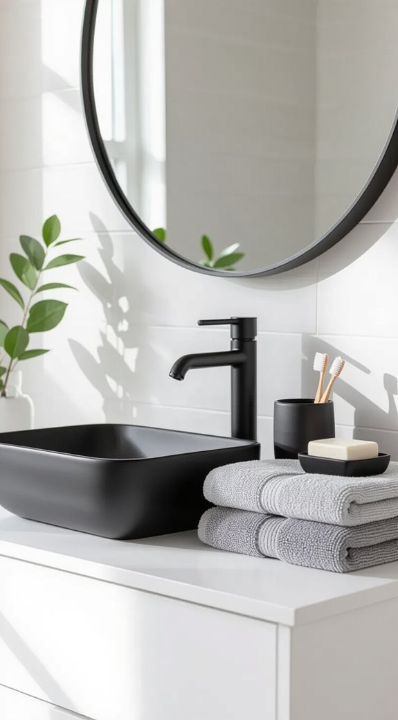 monochrome accessories enhance cohesion