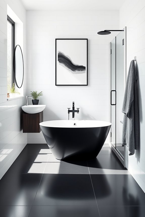 monochrome bathroom design elegance
