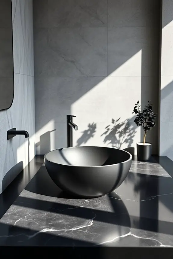monochrome bathroom design elegance