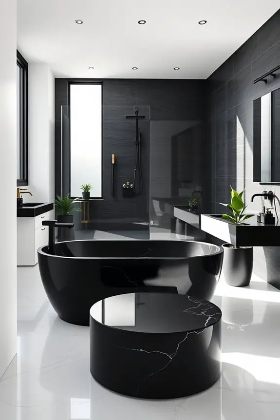 monochrome bathroom elegance design