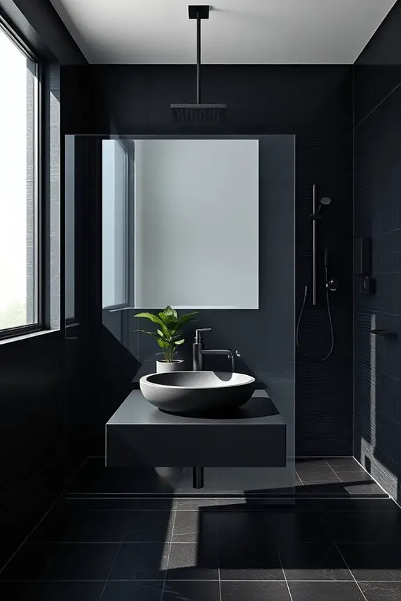 monochrome bathroom sophistication achieved