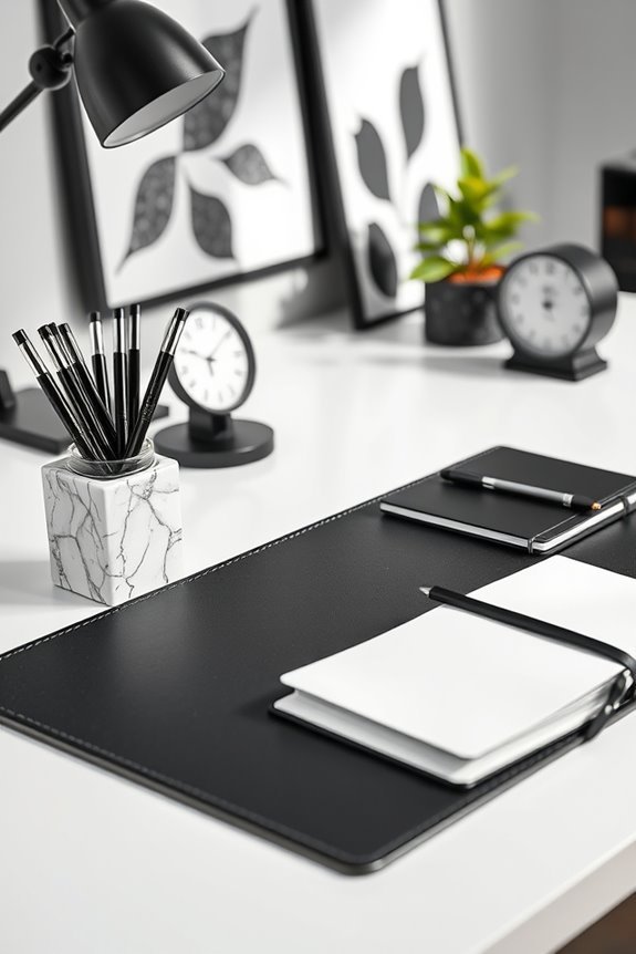 monochrome elegance for workspace