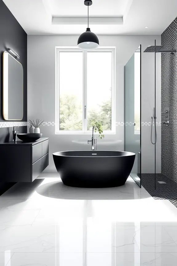 monochrome elegance in bathrooms