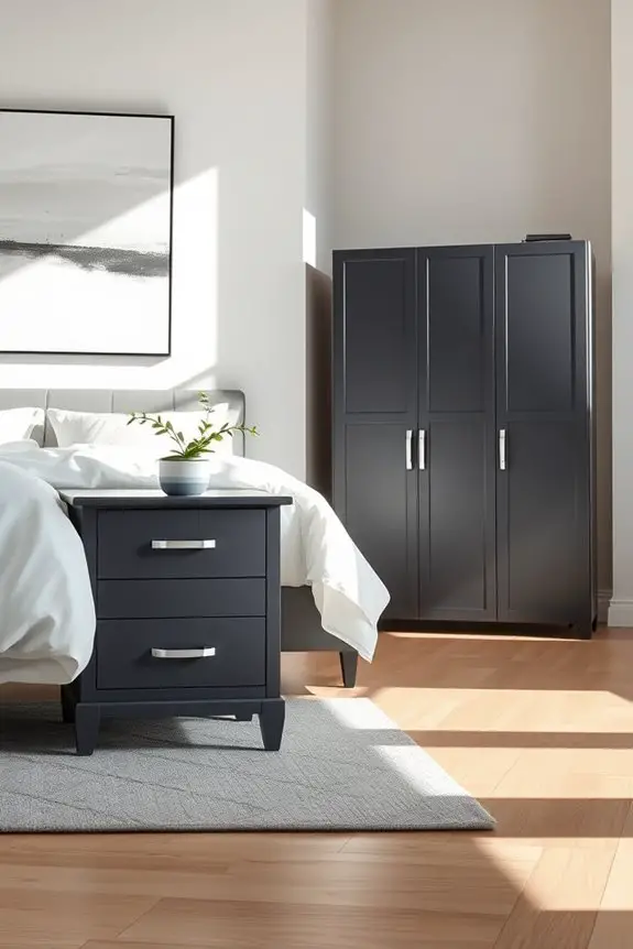 monochrome elegance in bedrooms