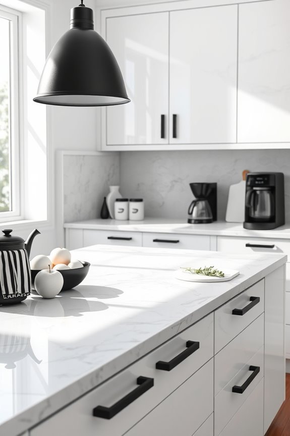 monochrome kitchen accessory elegance