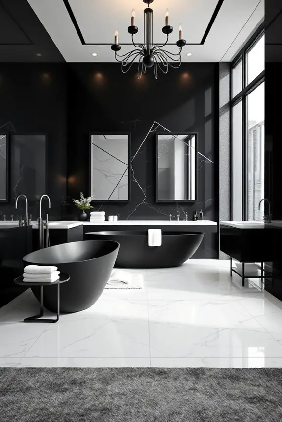 monochrome luxury bathroom design