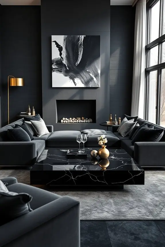 monochrome serene living space