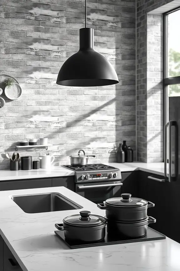 monochrome sophistication in kitchens