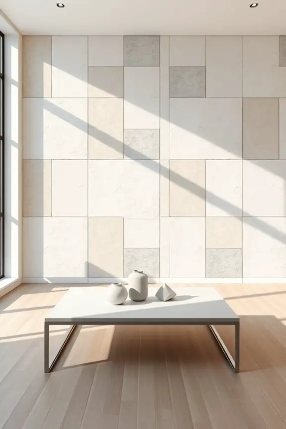 monochrome square wall designs
